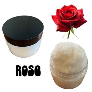 Handcrafted Rose Sugar Scrub. 8 oz.
